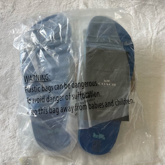 NWT Coach Zak Striped Flip Flops - Picture 9 of 12